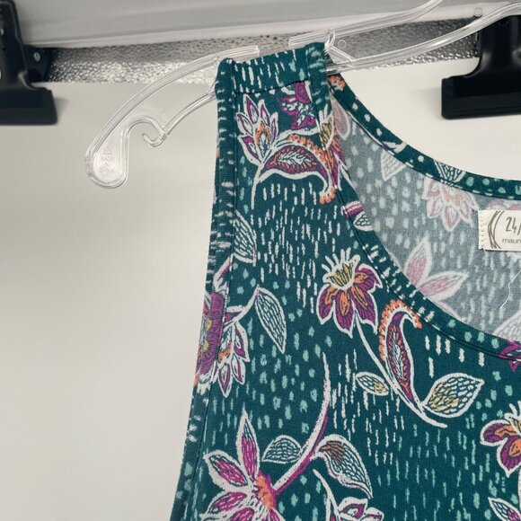 Maurices Womens Floral Maxi Dress Sleeveless Multicolor Size Large - Picture 5 of 9